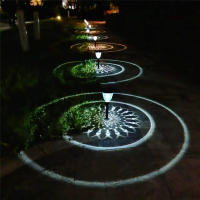 Luz de Jardín Solar RXUNS 4pc Luz de Sombras de Circulo Iluminación Solar al Aire Libre Impermeable - details 4