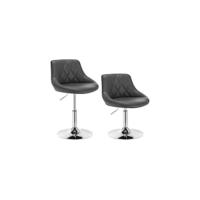 2X Taburete de Bar con Respaldo Sillas de Bar Regulables en Altura, con Asiento Acolchado Terciopelo Sillas Giratorias Muebles Cocina Silla de Comedor Verde Oscuro - details 12