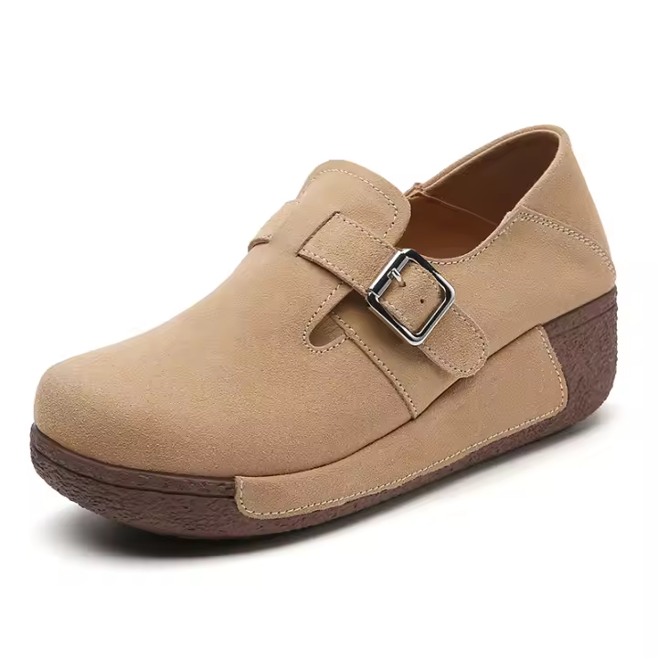 Mocasines de cuña para mujer, cómodos mocasines sin cordones, zapatos de plataforma suaves y gruesos - 1