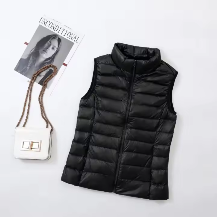 Chaleco ultraligero sin mangas para mujer, chaqueta delgada, chaleco ligero y cálido a prueba de viento, para chica - 1