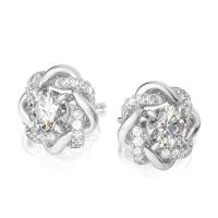 Pendientes de Moissanite de 2 Caratas 6.5mm Estrella de David Moderna Joyería Femenina de Plata 925 Certificada Accesorios para Navidad - details 3