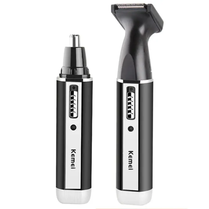 Afeitadora Eléctrica Recargable Original KEMEI 4 en 1 para Hombres Trimmer de Barba para Nariz Oreja Cejas con Batería Rotativa Fuente de Alimentación AC/DC Hecha en China - 1