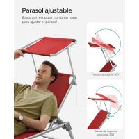 Silla de Senderismo Tumbona Reclinable Plegable, Ligera, 55 x 193 x 31 cm, Carga 150 kg - details 13