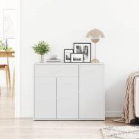 Mara Contrachapada Auxiliar Cajonera Mueble Bajo 3 Puertas Auxiliar Salón Oficina Blanco - details 7