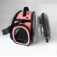 Bolsa para mascotas al aire libre, transportador plegable transparente para perros y gatos, bolso de hombro portátil transpirable - details 3
