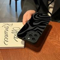 Funda Protectora de Silicona Negra con Patrón de Ondas Adecuada para la Serie iPhone - details 2