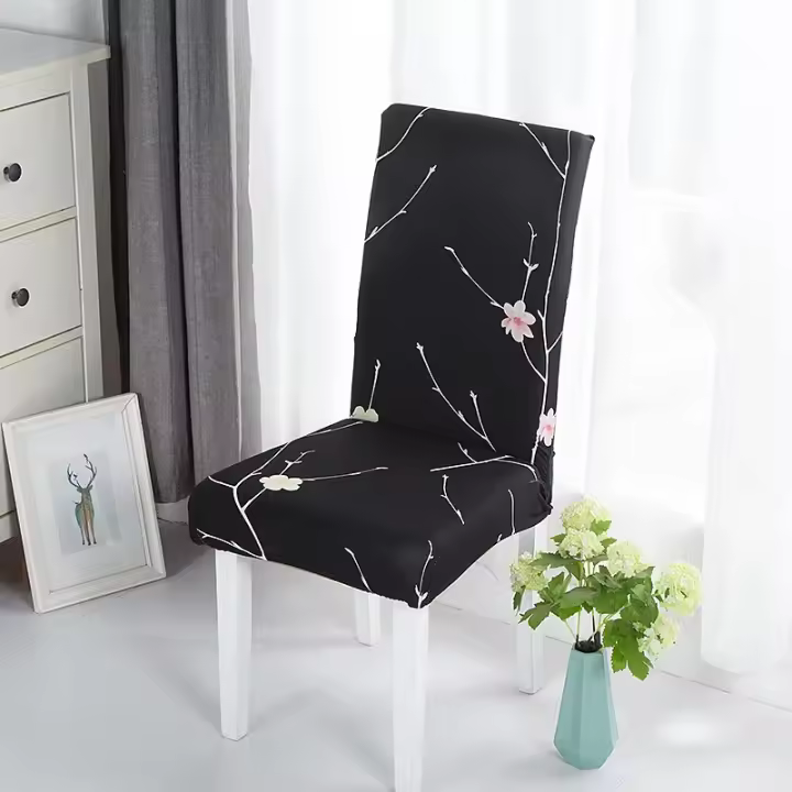 Funda geométrica de LICRA elástica, fundas elásticas para sillas para bodas, hoteles, banquetes y comedores - 1