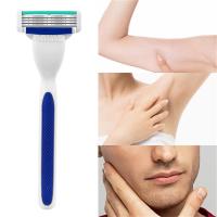 Maquinilla de afeitar manual Waysh de acero inoxidable con cuchillas de cuatro capas que incluye 1 soporte y 8 cuchillas, unisex - details 4