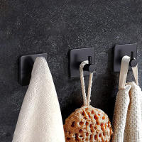 Ganchos para toallas de acero inoxidable, ganchos de pared cuadrados autoadhesivos, soporte dispensador de papel higiénico, ganchos para abrigos de pared, organizador de cocina y baño, 4 Uds. - details 0