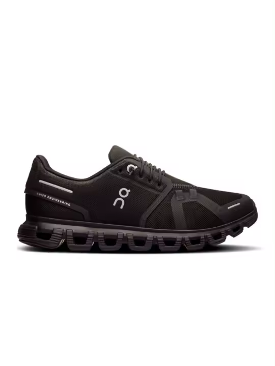 Zapatillas Negras Running Cloud 6 Mujer Negro Cómodas y Ligeras Encendidas - 1
