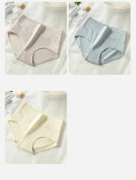 4 piezas Bragas de algodón de cintura alta para mujer, ropa interior moldeadora de cuerpo, transpirable, adelgazante, lencería femenina sólida - details 12