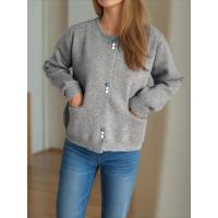 Suéteres de punto holgados de estilo coreano con cuello redondo para mujer, novedad de otoño 2024 - details 11