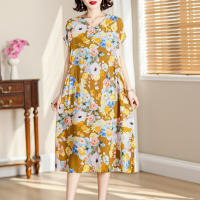 Elegante Vestido de Verano 2024 Estilo Vintage Suelto para Mujeres Cuello en V Casual - details 17