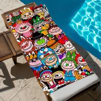 LABUBU-Toalla de playa para piscina, arena portátil de secado rápido, manta de natación para viajes al aire libre, estera fina, toallas de baño - details 5
