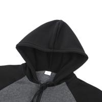Sudadera De Capucha Para Hombre Con Cierre De Cremallera Y Bloque De Colores Estilo Casual Duradero Manga Larga Suéter De Algodón Para Otoño E Invierno - details 2