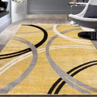 Alfombra de Pelo Corto Lavable Moderna Material de Poliéster Non-Slip Forma Rectangular - details 24