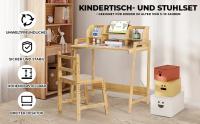 Escritorio de Bambú Ajustable para Niños Set de Mesa y Silla con Soporte de Libros y Espacio de Almacenamiento - details 1