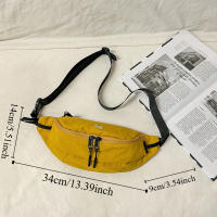 Bolso de pecho deportivo de gran capacidad para hombre, bandolera de nailon con contraste de Color, bolso de dumplings, impermeable, de estilo coreano, para exteriores - details 0
