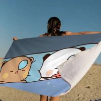Bubu y Dudu linda playa de dibujos animados para niños baño personalizado piscina vacaciones Picnic toalla fiesta regalo - details 4