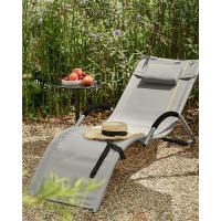 Mecedora de Jardín Silla Playa con Bolsillo Lateral Sun Lounger Silla de Playa y Terraza para Camping, Patio o Piscina Rojo 143x57x85 cm OGS47-R - details 8