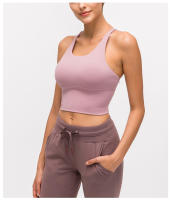 SHINBENE Sexy Strappy Wireless Sports Bra Crop Tops Women Padded Push Up Longline Gym Yoga Bras Cotton Feel Workout Brassiere - details 34