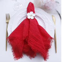 Pañuelos de Gasa de Seda de Cola de Abejas Retro 10pcs, 32x32cm, Reutilizable para Boda, Fiesta, Decoración de Mesa de Navidad - details 11