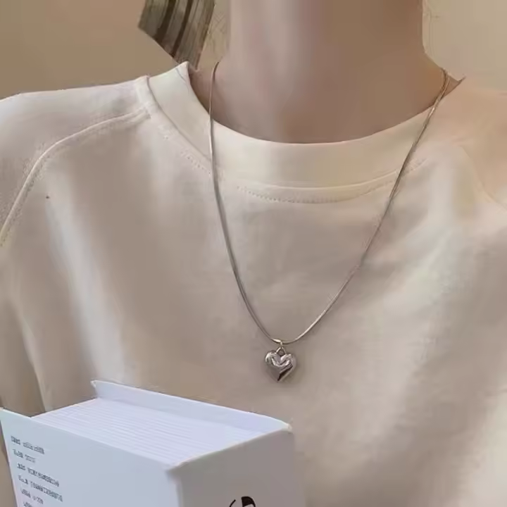 Collar de Doble Corazón de Aleación Premium Estilo Dulce y Cool para Mujeres Joyería y Bisutería - 1
