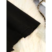 Faldas para mujer de punto con volantes Vintage sólido Casual faldas de cintura elástica elegante mujer A-Line faldas de cintura alta - details 16
