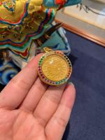 Panchen Lama Prayutong budista tailandés, panqueque cálido con conjunto de diamantes, colgante de método antiguo - details 3