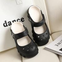 Zapatillas antideslizantes de EVA de verano para mujer, sandalias informales con agujeros para jardín, zapatos de suela suave para mujer, zapatos de bomba para interiores y exteriores para el hogar - details 11