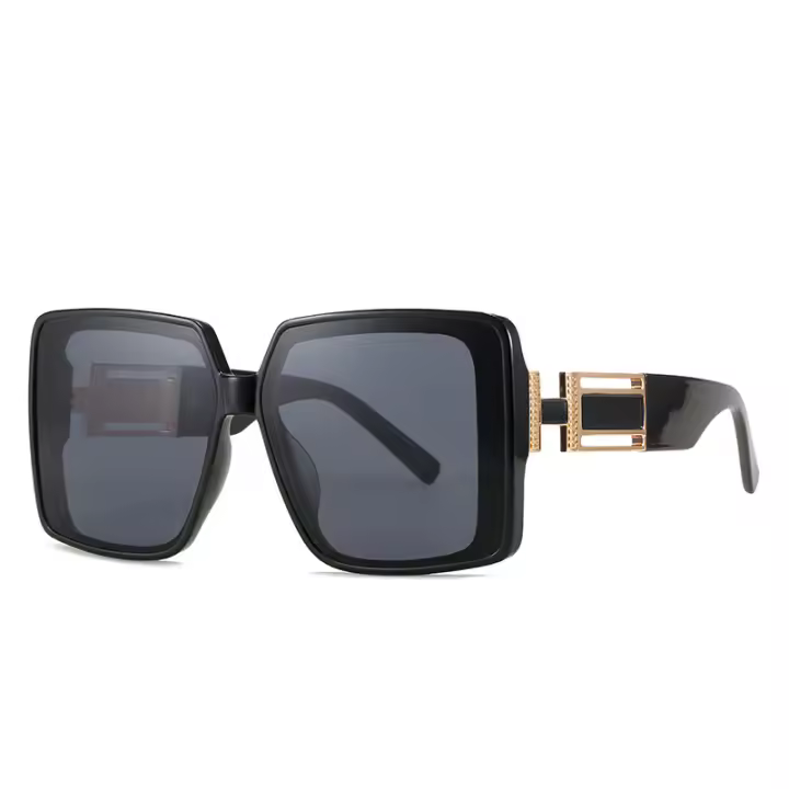 Toyear-gafas de sol cuadradas de diseñador de marca de lujo para mujer y hombre, gafas de sol Vintage con montura grande, gafas de viaje para conducir, tonos ins, UV400 - 1