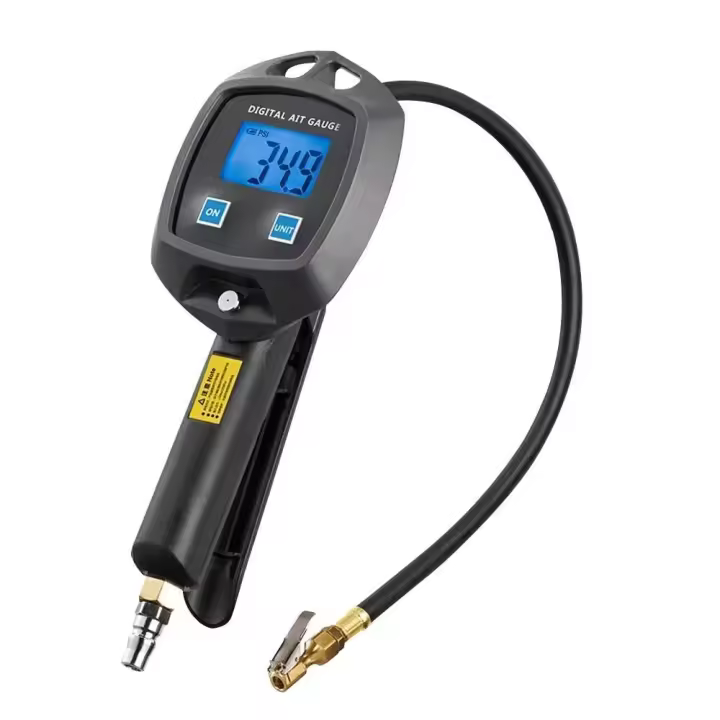 Con boquillas de manguera Iator, probador de coche, medidor de presión de neumáticos 0-255Psi 0-18Bar, Monitor, pistola de ionización, manómetro de neumáticos de motocicleta y bicicleta - 1