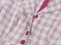 Elegante Vestido de Plaid Retro 2024 Estilo Vintage para Damas con Cuello en Flequillo y Detalles de Parche - details 4