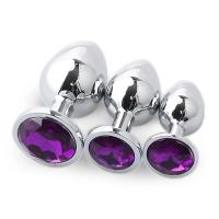 Juego de Plug Anal de Metal 3 Pcs Set para Mujeres/Hombres/Parejas Juguetes Sensuales para Adultos - details 12