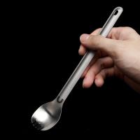 Spork - Vajilla de titanio para exteriores con mango largo, equipo de mochila, picnic, camping - details 8