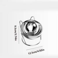 Cuenco para gatos de acero inoxidable con protección para el cuello de mascotas, cuenco de agua para gatos resistente a caídas, cuenco para beber, base alta, inclinación de 16 grados - details 0