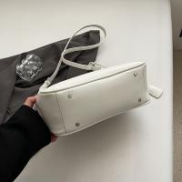 Bolso de hombro elegante para mujer de verano 2025: correa suave y ajustable, cierre de cremallera, diseño minimalista elegante en color crema con detalles marrones, bolso cruzado versátil | Bolso elegante | Forro de poliéster, bolso - details 13