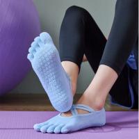 Calcetines antideslizantes para Pilates para mujer, medias de cinco dedos para Yoga, Fitness, baile, Ballet, calcetín de secado rápido para estudio de Yoga - details 4