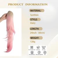 Peluca de cola de caballo con cordón en capas, extensión de cola de caballo con Clip, cola de caballo larga ondulada y recta, postizo de cola de poni Natural falso para fiesta - details 2
