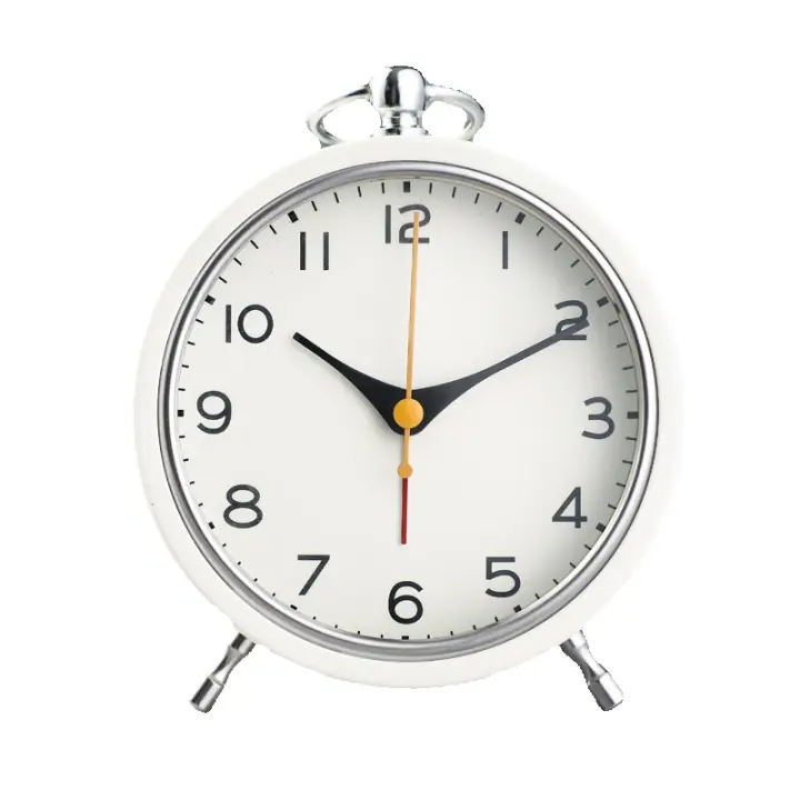 Reloj de alarma silencioso de moda creativa, reloj de sueño, blanco - 1