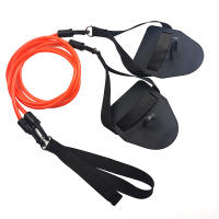 Simulación profesional de ejercicio de natación, fuerza del brazo terrestre, banda de resistencia física, paleta palmeada de mano, forjado de natación - details 6