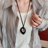 Collar Retro para mujer, nuevo nicho coreano, cadena de suéter, moda, otoño e invierno, versátil, collar de sentido premium - details 40