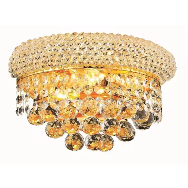 Lámpara de Pared de Cristal Dorado Phube Sustre de Pared de Cromo para Dormitorio, Escritorio de Cama, Decoración del Hogar - 1