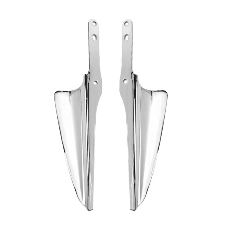 Deflector de viento delantero para motocicleta, horquilla cromada, Deflector de parabrisas embellecedor para Harley Touring Road King Street Glide CVO 1995-2021 2022 - 1
