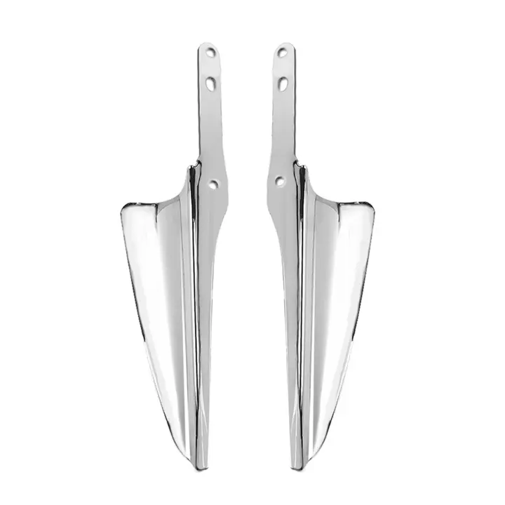 Deflector de viento delantero para motocicleta, horquilla cromada, Deflector de parabrisas embellecedor para Harley Touring Road King Street Glide CVO 1995-2021 2022 - 1