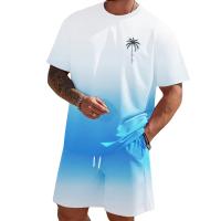 Conjunto Casual de Moda para Hombres Camiseta de Cuello Redondo y Pantalones Cortos - details 9