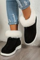 Simple Solid Color Thickened Medium Tube Warm Snow Boots Fashion Comfortable Thick Bottom Snow Boots Women Footwear - details 3