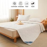 Protector de colchón impermeable, almohadilla de cubierta de colchón silenciosa transpirable con 4 correas de esquina elásticas que se adapta a hasta 40 cm de profundidad - details 1