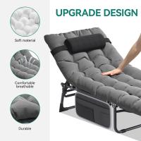 Taburete de Playa Plegable con Almohada 190x68x31cm 4 Posiciones Ajustables Carga de 300lbs - details 19