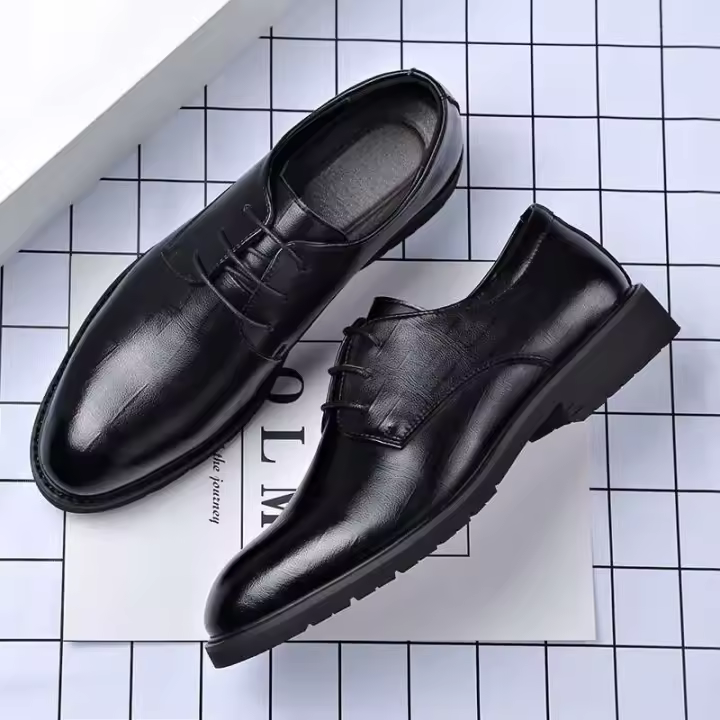 Vestido de piel de vaca informal de alta calidad y zapatos Oxford, cómodo estilo formal suave para hombres de oficina de negocios - 1